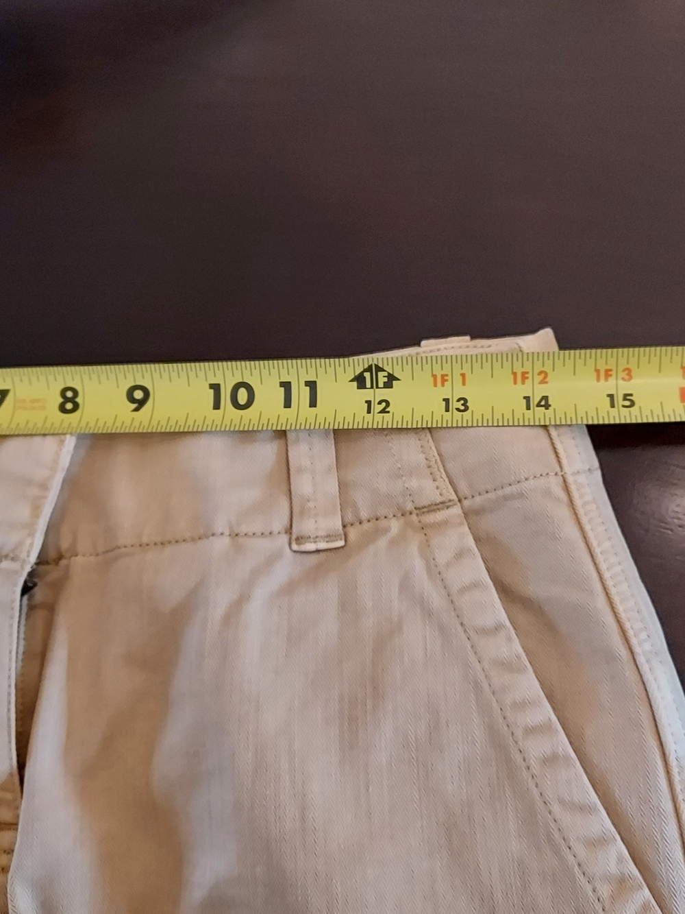 Vineyard Vines Khaki Herringbone High-Rise Tailored Women's Shorts. Sz. 00 - Picture 14 of 16